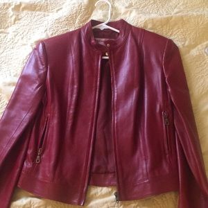 Stunning red leather jacket